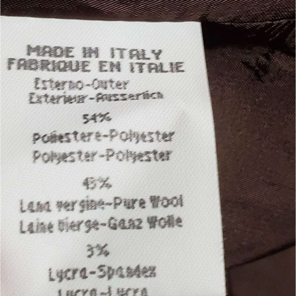 Byblos chocolate brown wool blend blazer - Picture 6 of 8